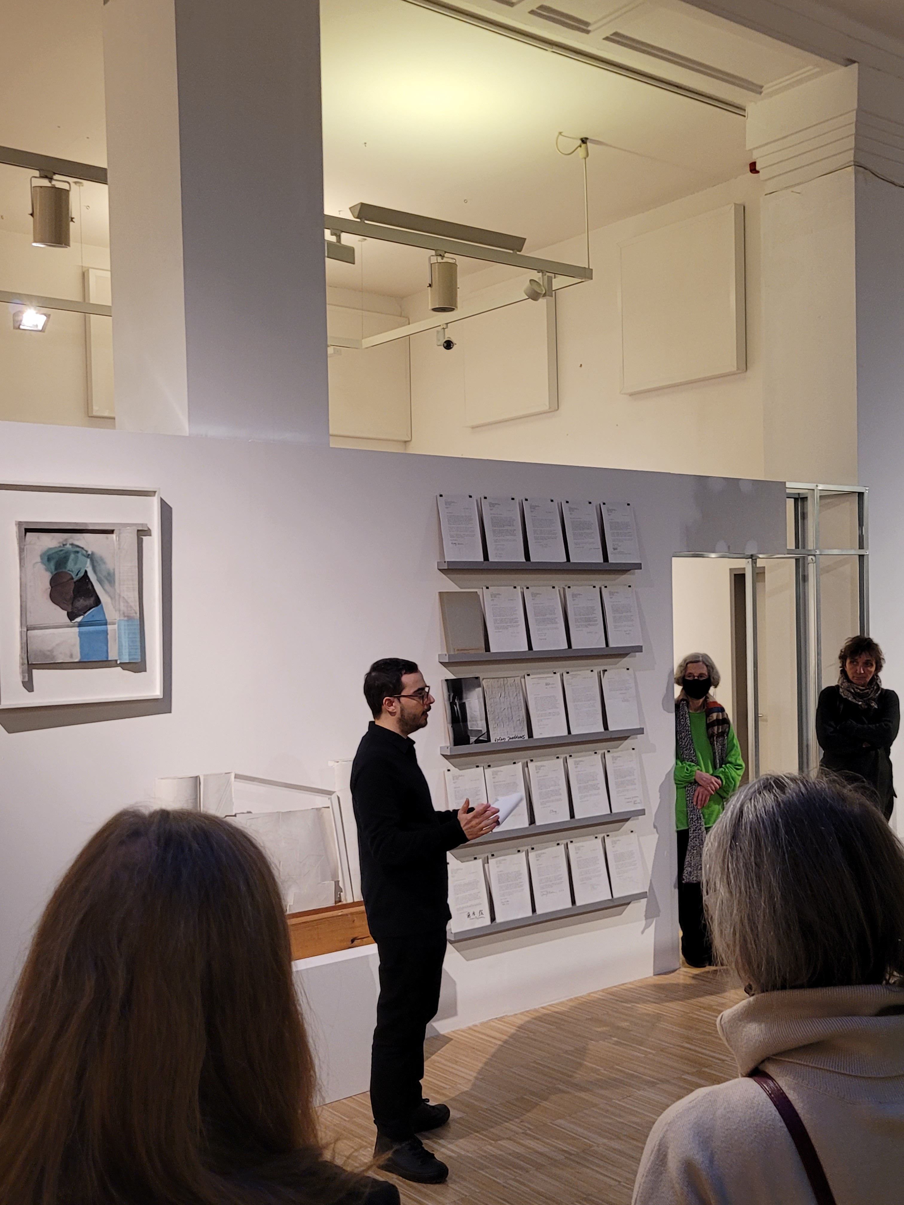 detail of the artwork Aesthetics by László Lakner (1970 / 1994 / 2004), a book bound with strings