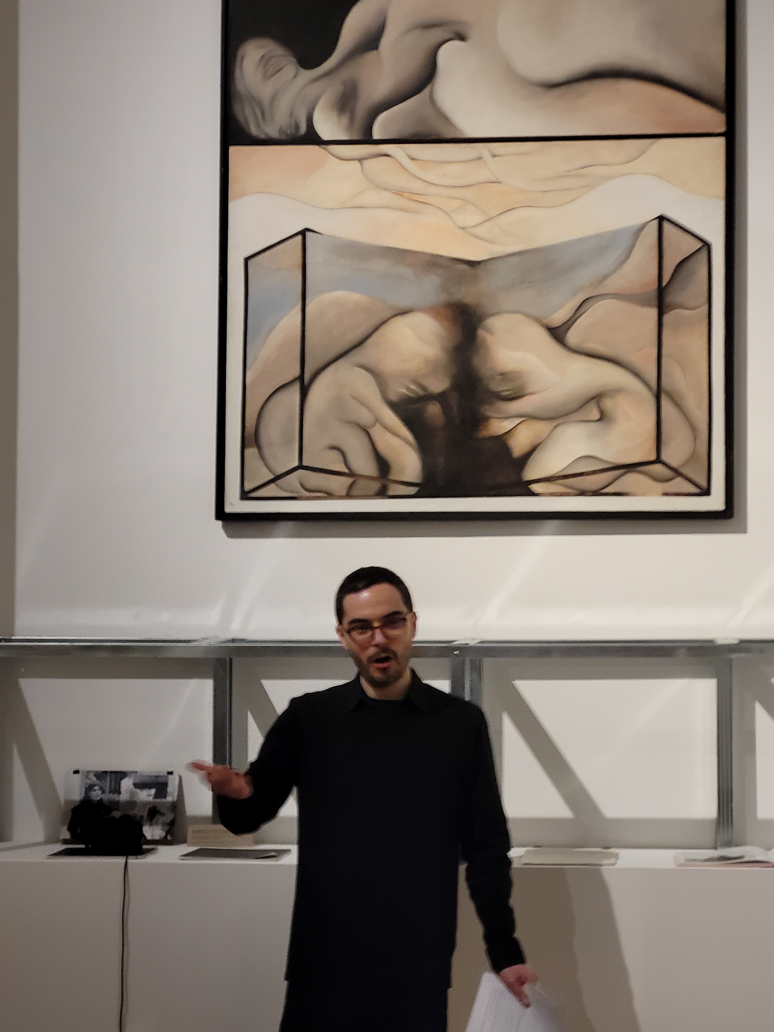 detail of the artwork Aesthetics by László Lakner (1970 / 1994 / 2004), a book bound with strings