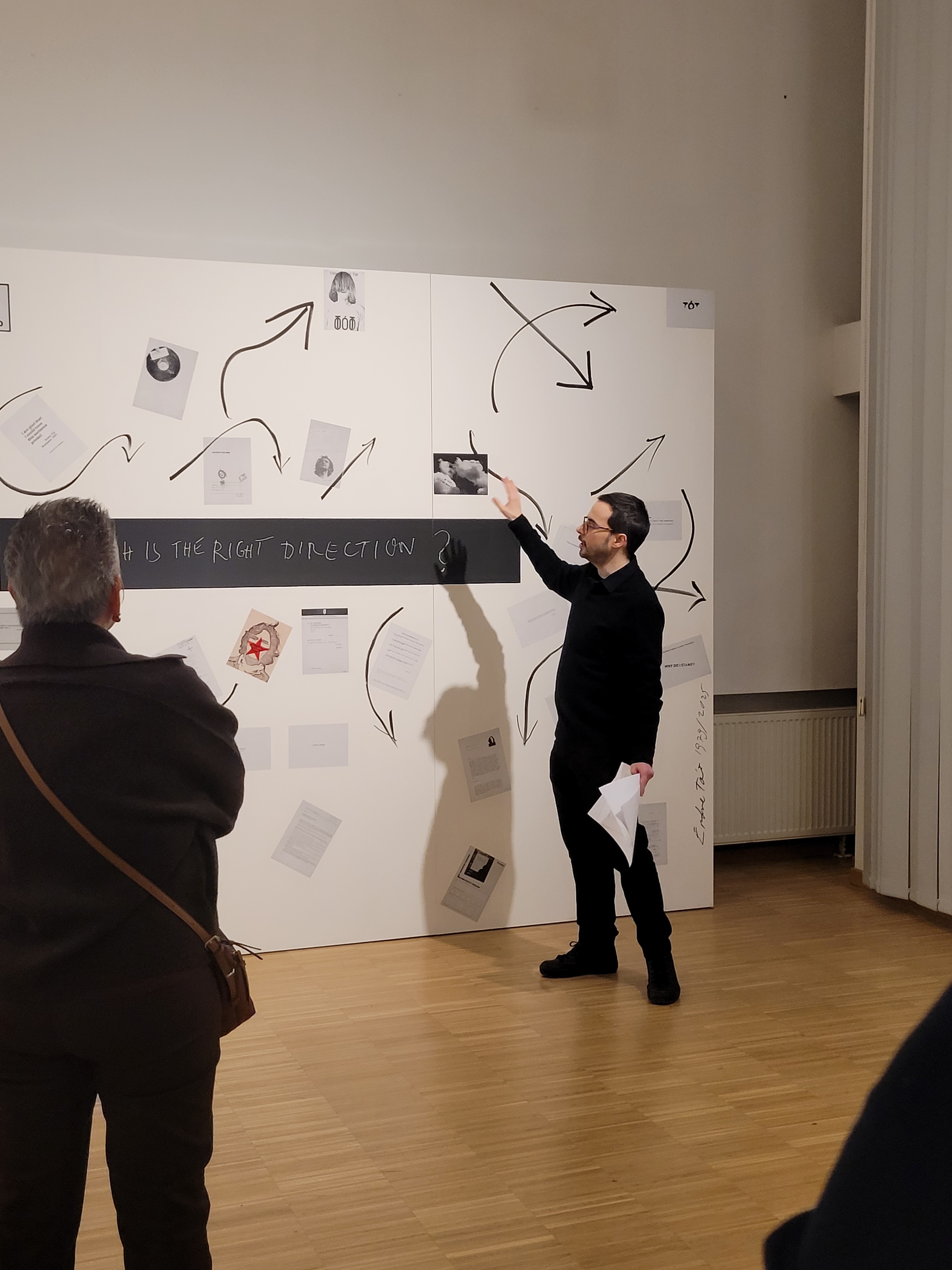 detail of the artwork Aesthetics by László Lakner (1970 / 1994 / 2004), a book bound with strings