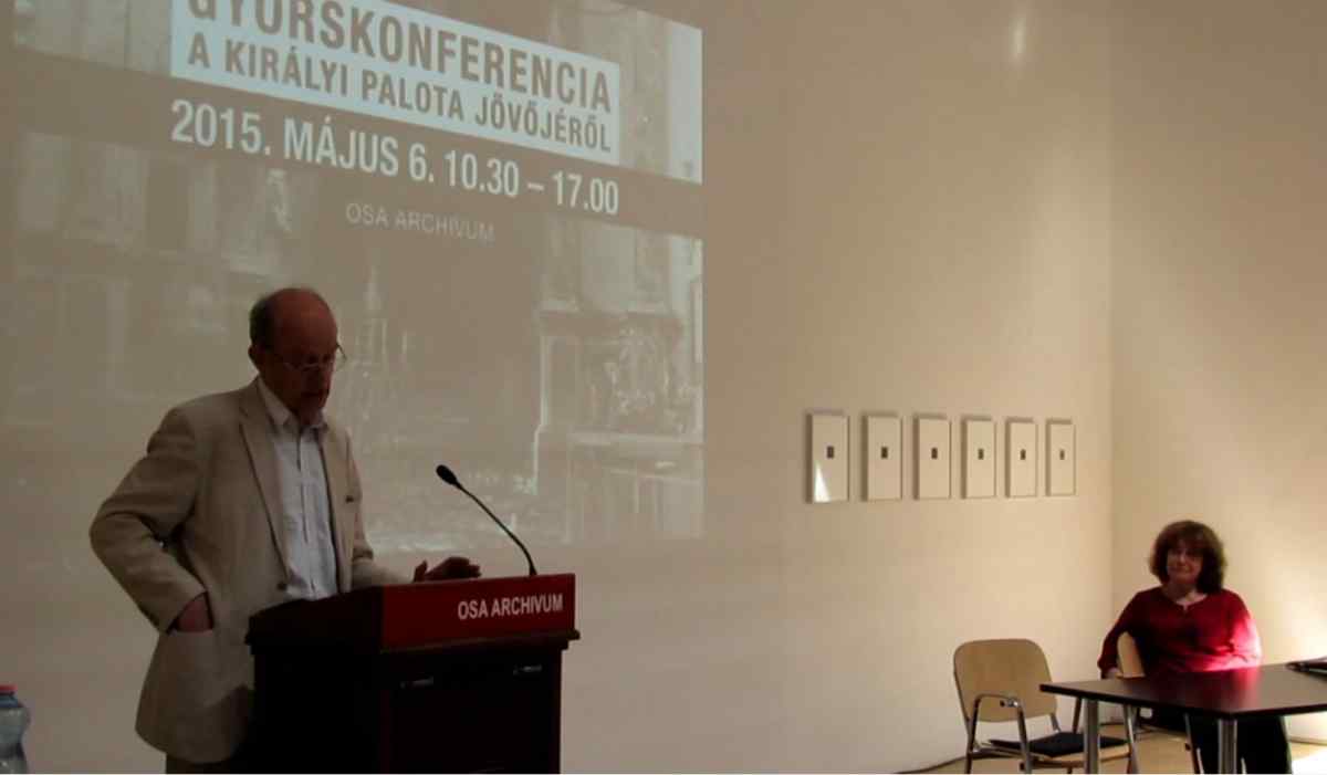 István Rév, Director is giving his opening speech at the Blitz Conference